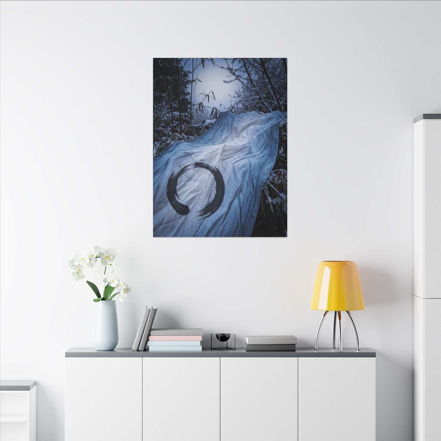 Moonlight Silk Drape Canvas Art - Zen Datsuzoku