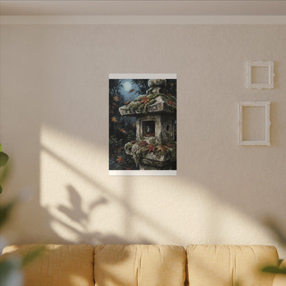 Shibui Stone Lantern Canvas Art - Japandi Minimal Line