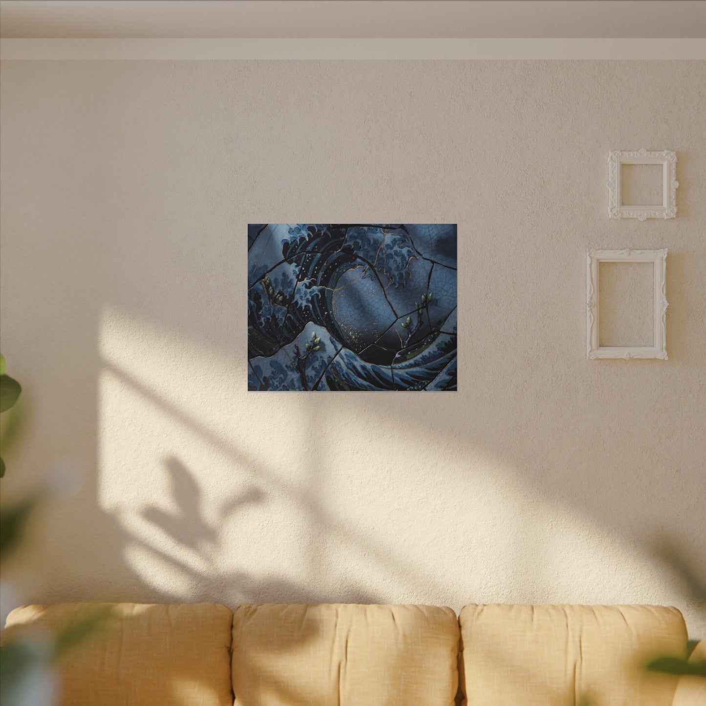 Ocean Wave Spring Canvas Art | Kintsugi Artful Design