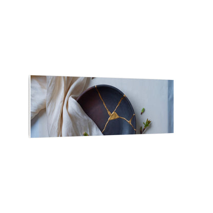 Ma Silk Drape Canvas Art - Kintsugi Gold Repair