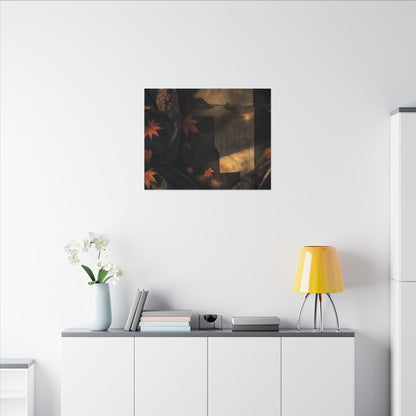 Autumn Silk Drape Shadow Zen Canvas Art | Bold Decor
