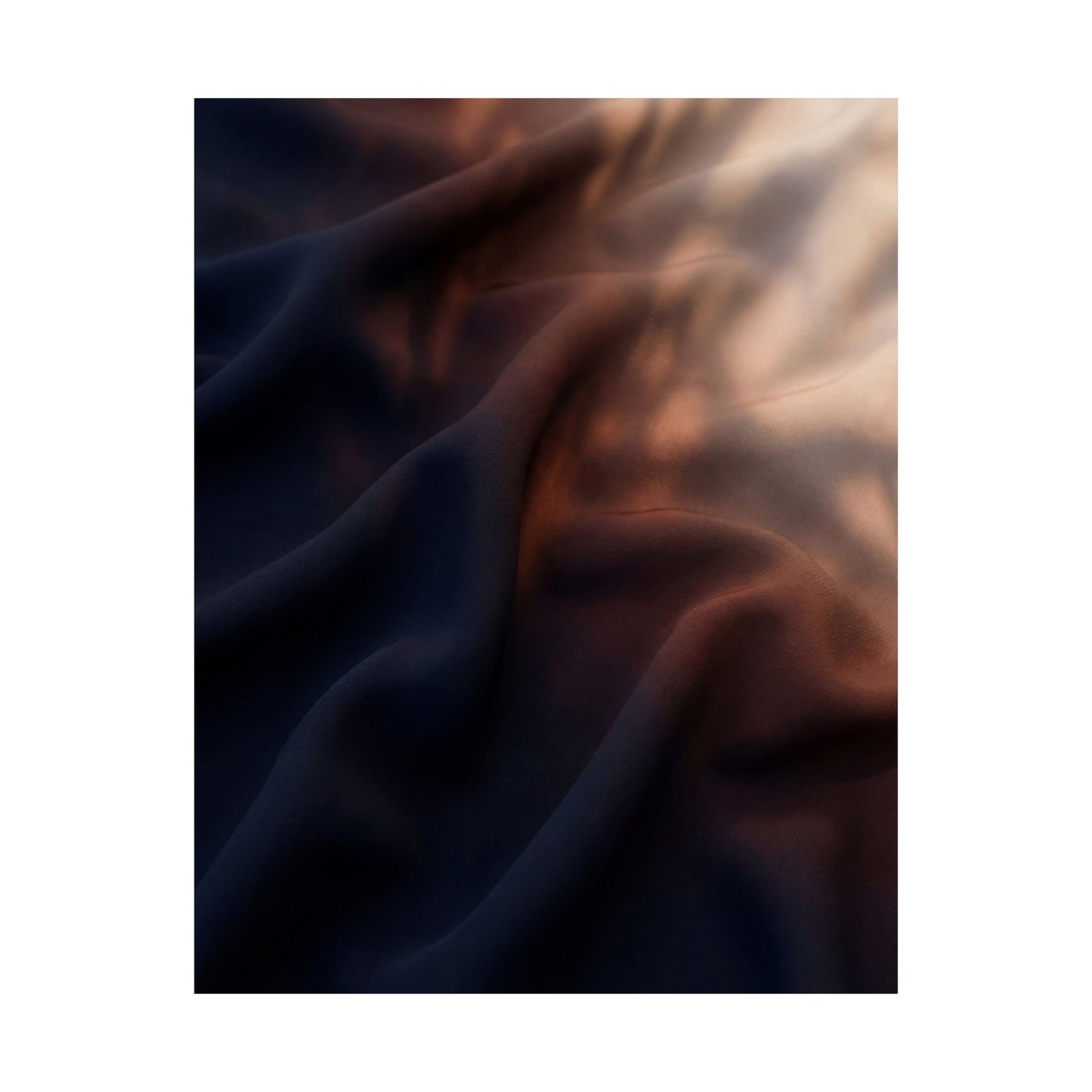 Silk Drape Summer Wall Art Print | Dark Japandi Atmospheric Design
