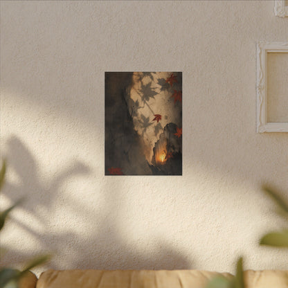 Shadow Play Texture Canvas Art | Neutral Japandi Art