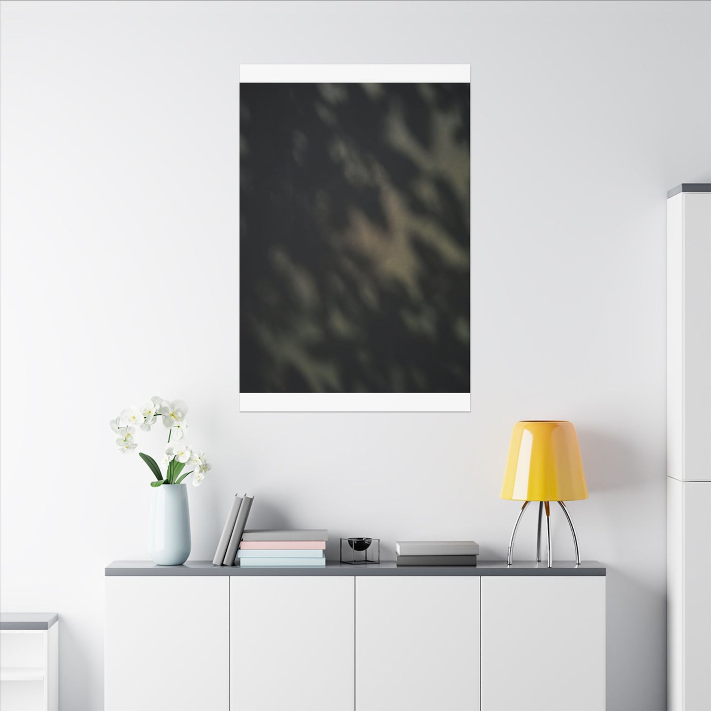 Dappled Shadow Play Canvas Art - Dark Japandi Ma