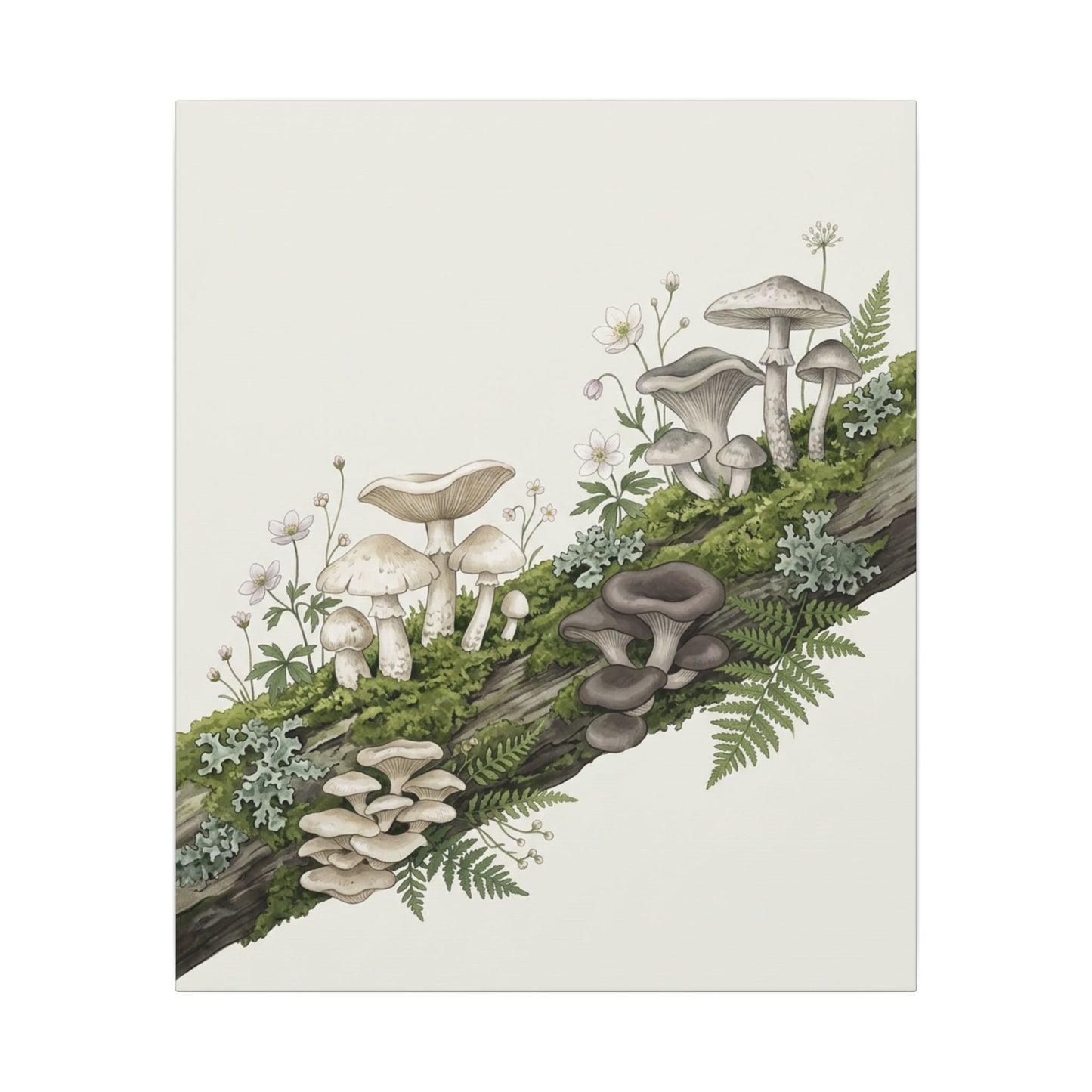 Dappled Wild Mushrooms Canvas Art - Japandi Ma