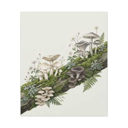 Dappled Wild Mushrooms Canvas Art - Japandi Ma