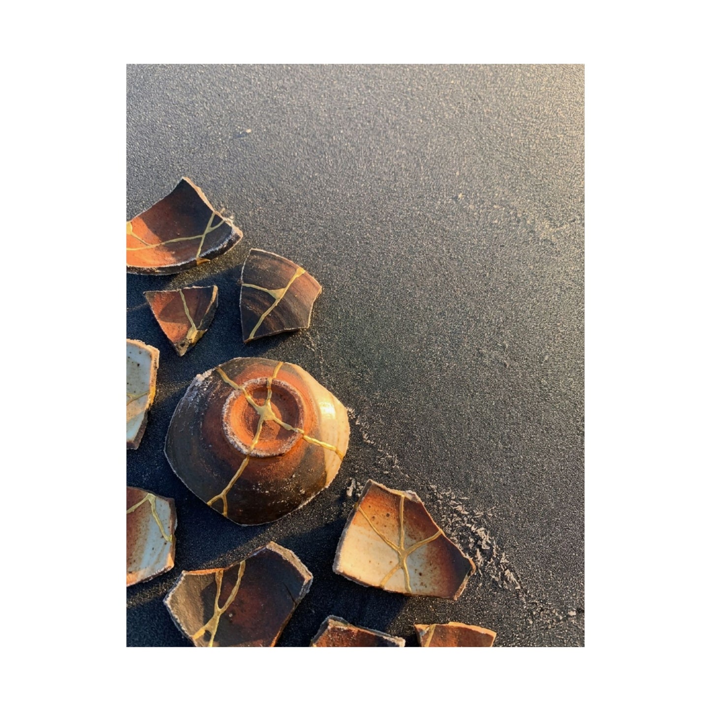 Winter Broken Pottery Gold Repair Wall Art Print | Artful Decor