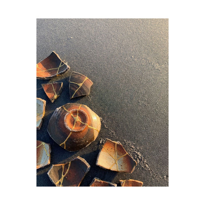 Winter Broken Pottery Gold Repair Wall Art Print | Artful Decor