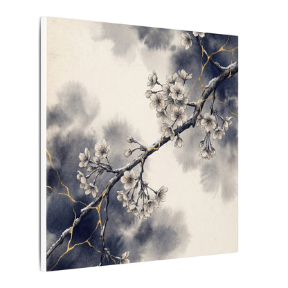 Ma Cherry Blossom Canvas Art - Kintsugi Gold Vein