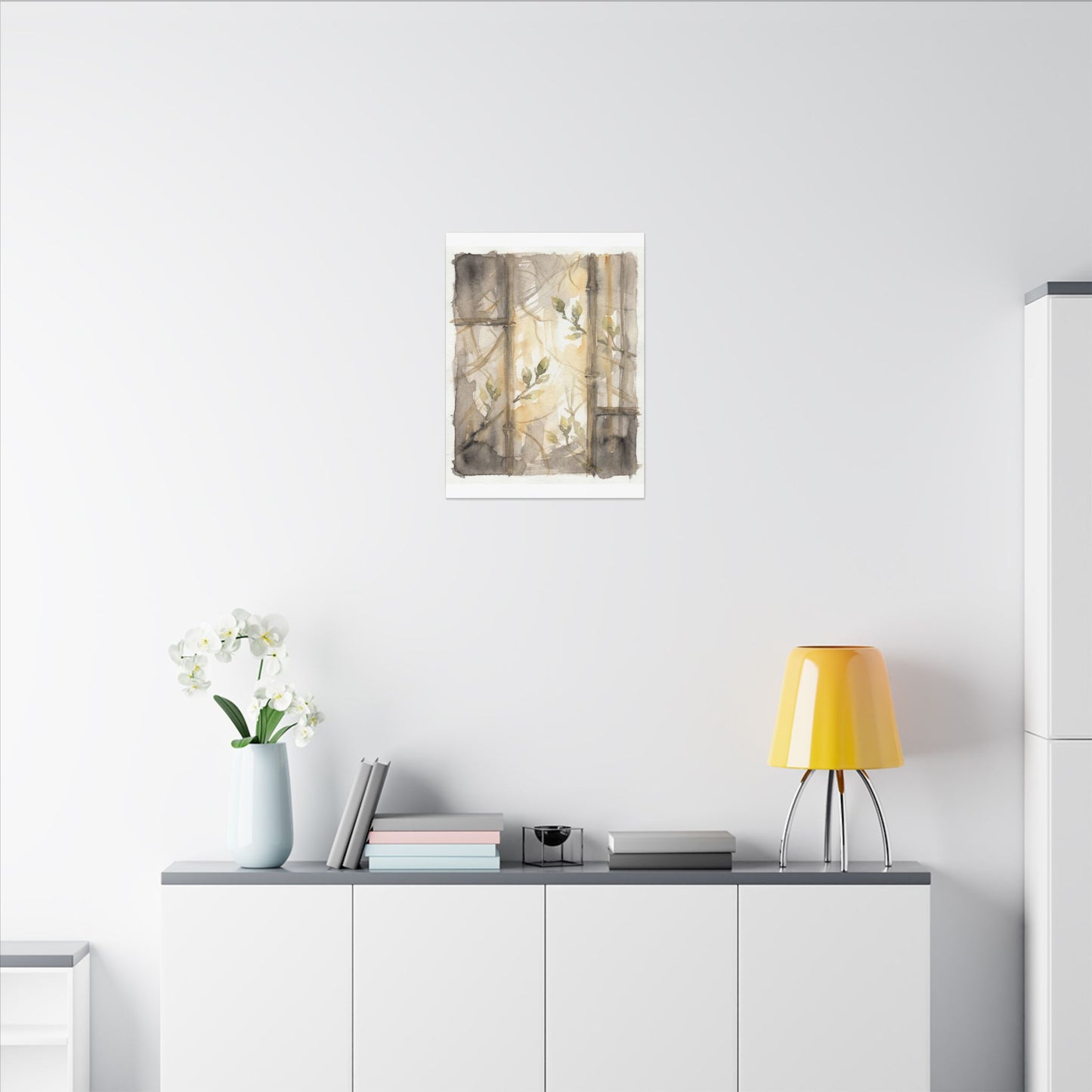 Shoji Screen Spring Canvas Art | Japandi Cozy Design