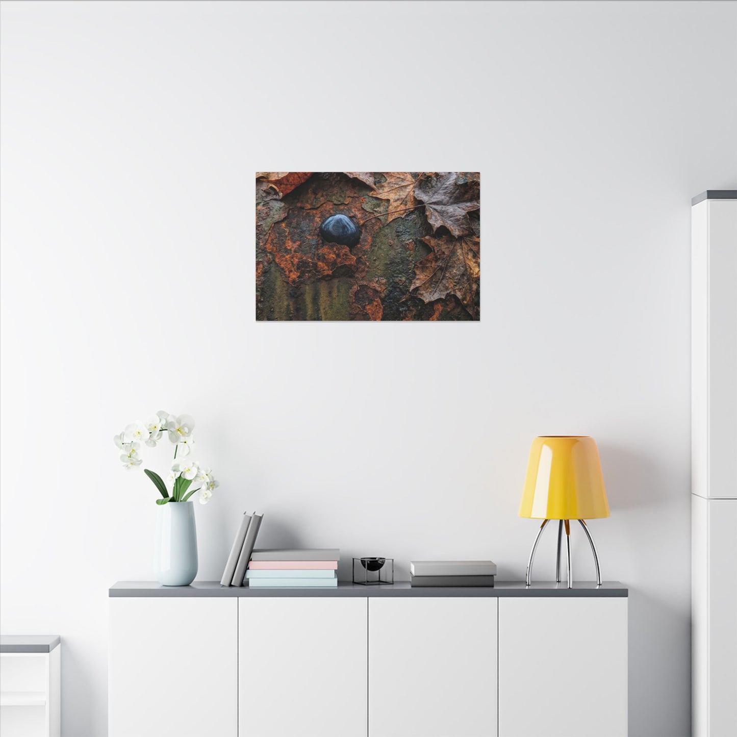 Datsuzoku Rust Patina Canvas Art - Dark Japandi Moody Minimal