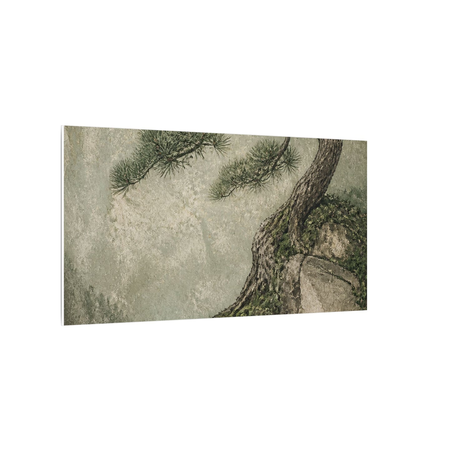 Fukinsei Pine Tree Canvas Art - Japandi Texture