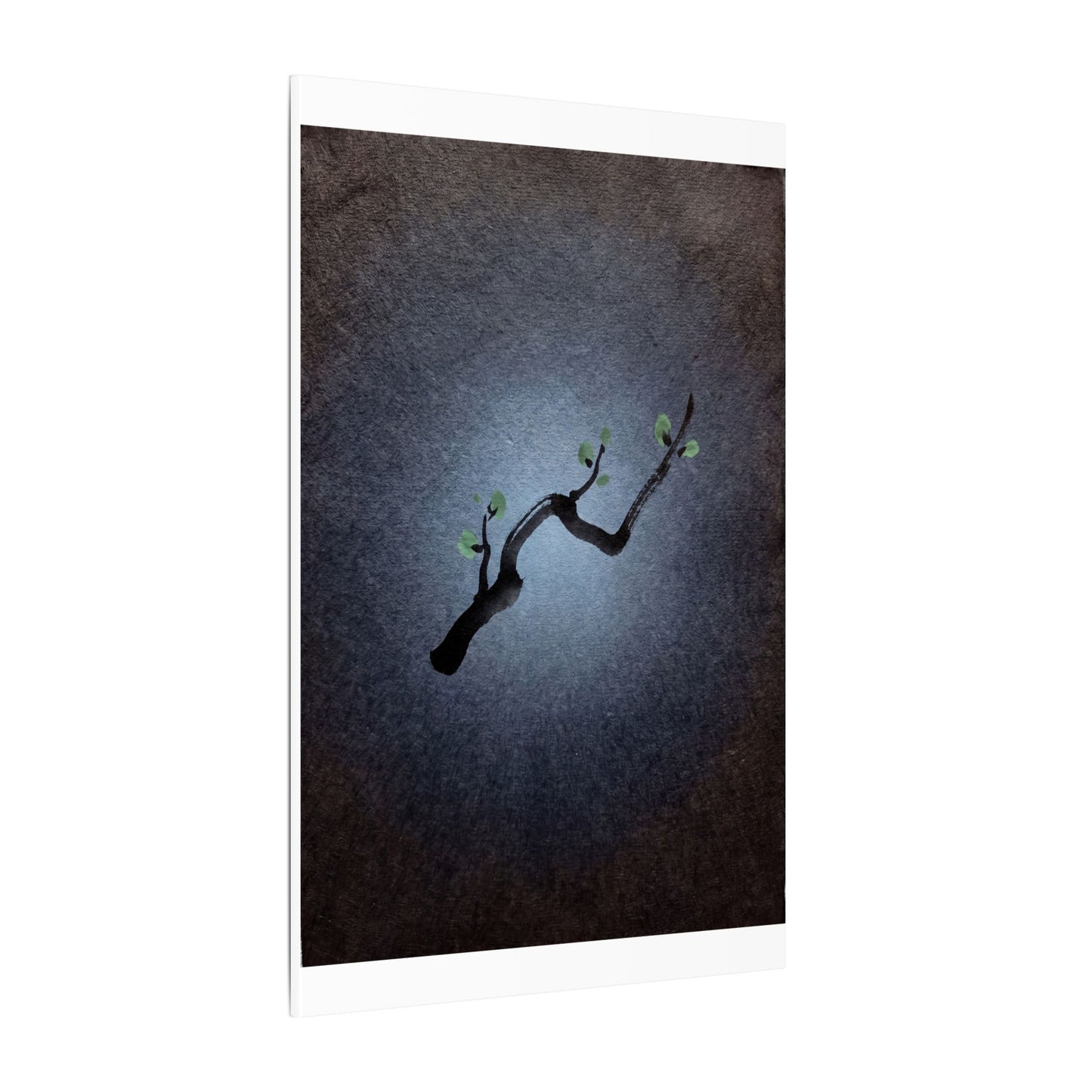 Ink Brushstroke Canvas Art | Spring Dark Japandi Moody Minimal Art