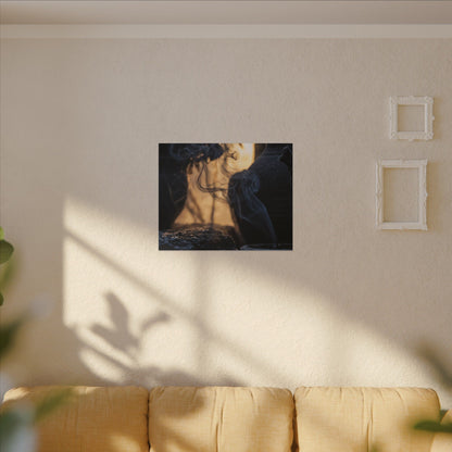 Incense Smoke Canvas Art | Winter Dark Japandi Shadow Zen Art