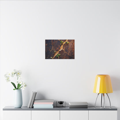 Rust Patina Spring Canvas Art | Kintsugi Resilient Design