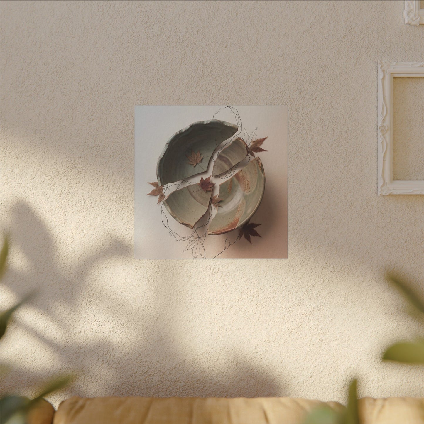 Dawn Ceramic Bowl Canvas Art - Japandi Fukinsei
