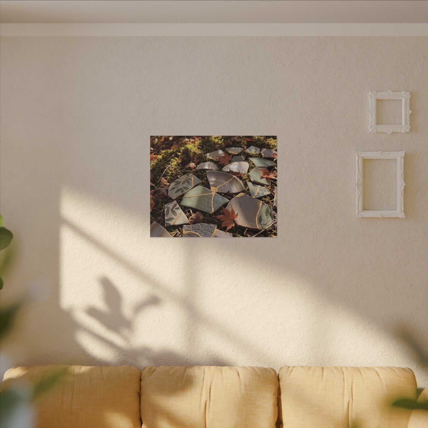 Broken Pottery Japanese Pattern Canvas Art | Elegant Japandi Art