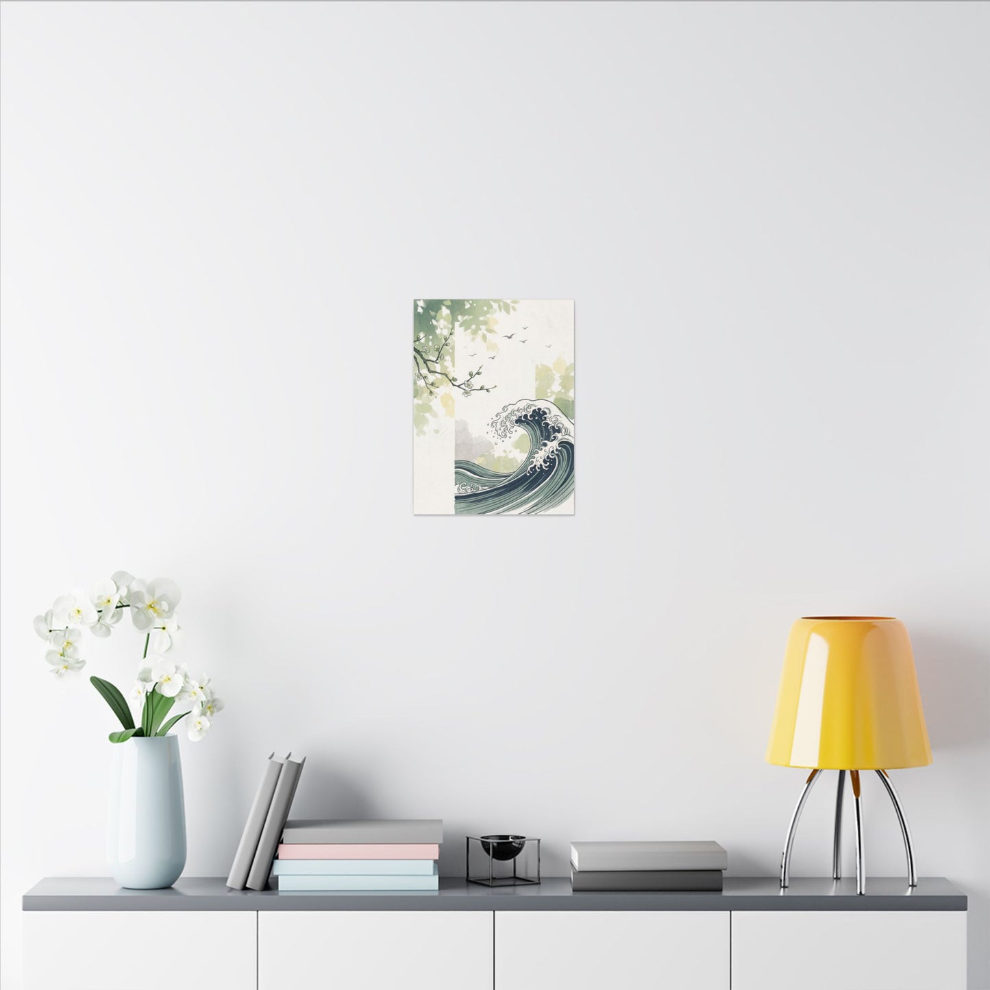 Spring Ocean Wave Ukiyo E Inspired Canvas Art | Serene Decor
