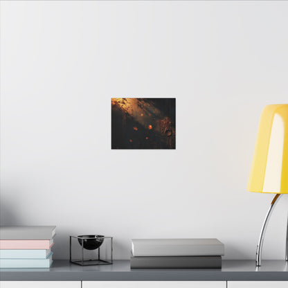Dark Japandi Rust Patina in Golden Hour | Shadow Zen Canvas Art