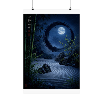 Fukinsei Rock Garden Wall Art Print - Zen Enso