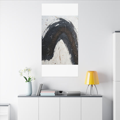 Moody Ink Brushstroke Canvas Art - Moody Minimal Dark Japandi