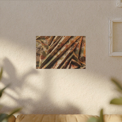 Paper Fold Autumn Canvas Art | Japandi Earthy Design