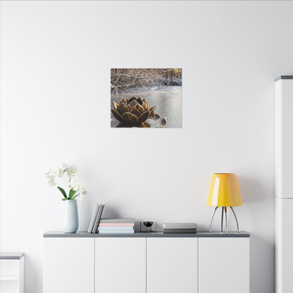Lotus Flower Gold Repair Canvas Art | Beautiful Kintsugi Art