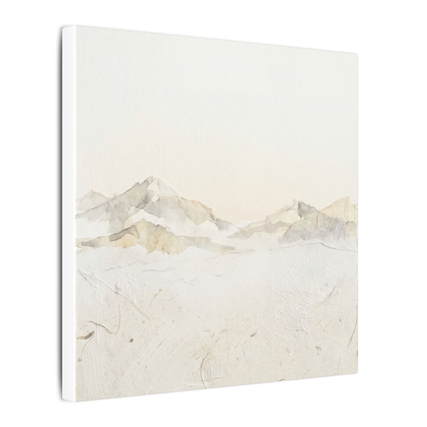 Mountain Mist Winter Canvas Art | Japandi Warm Design