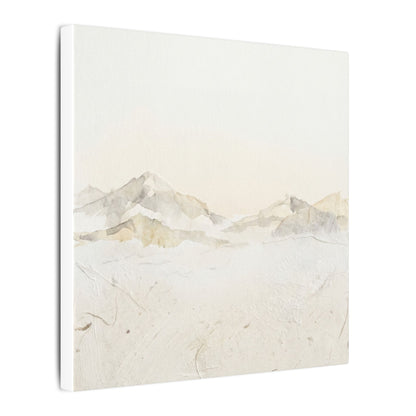 Mountain Mist Winter Canvas Art | Japandi Warm Design