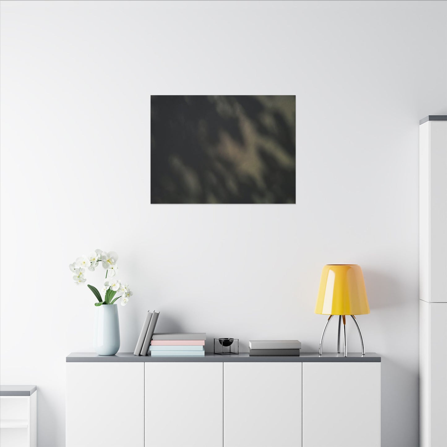 Dappled Shadow Play Canvas Art - Dark Japandi Ma
