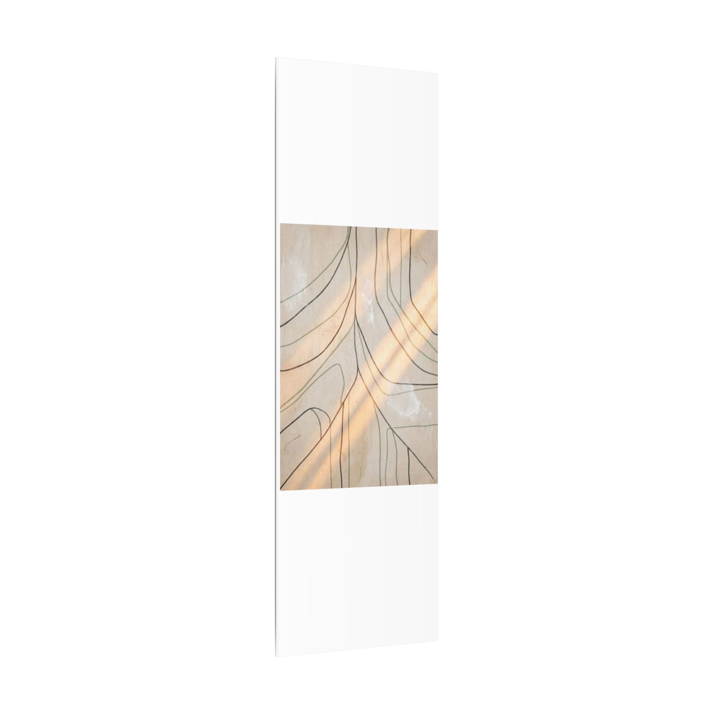 Shoji Screen Minimal Line Canvas Art | Warm Japandi Art