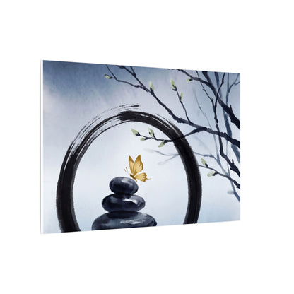 River Stones Spring Canvas Art | Zen Peaceful Design