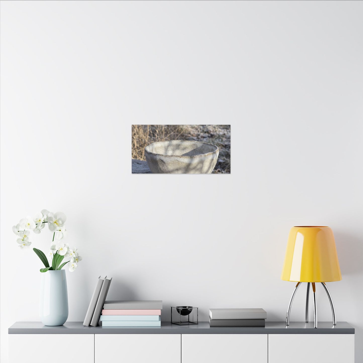 Dappled Ceramic Bowl Canvas Art - Japandi Fukinsei