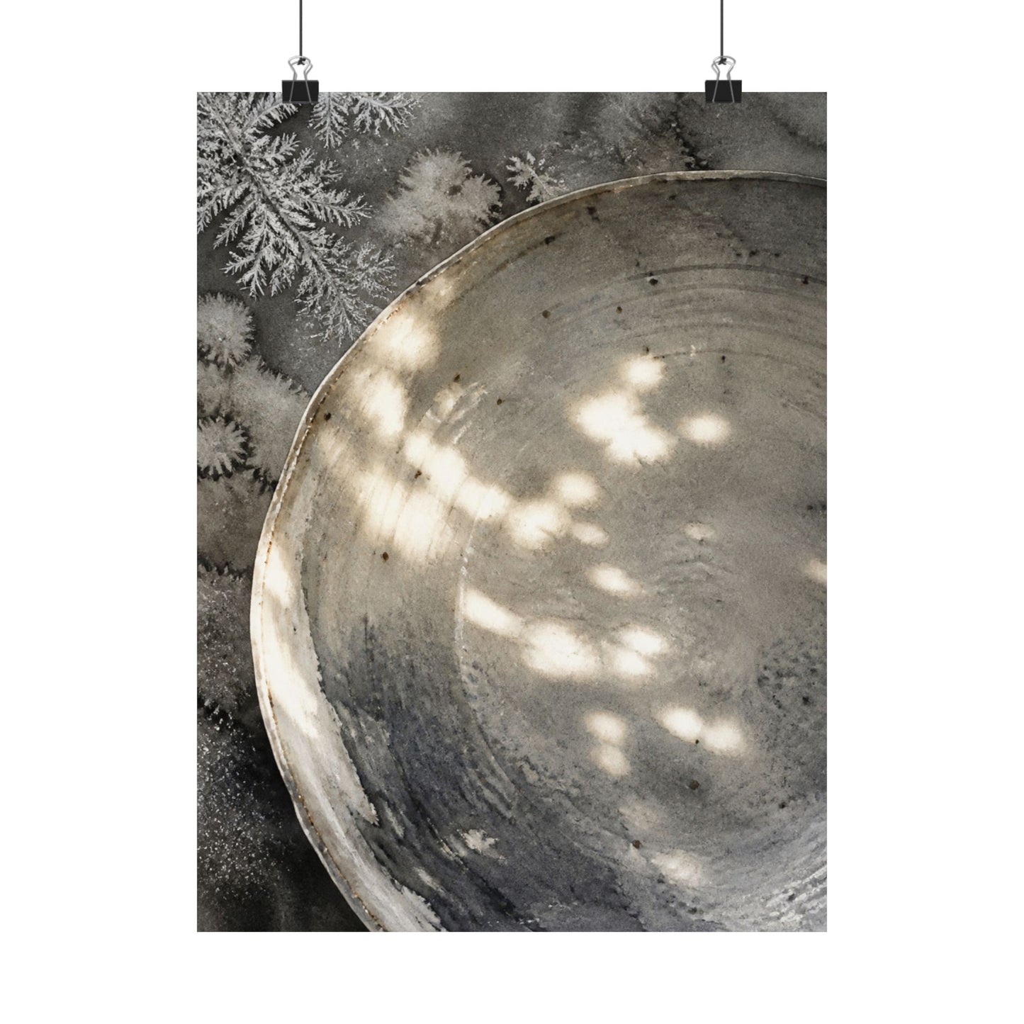 Winter Ceramic Bowl Watercolor Wall Art Print | Cozy Decor