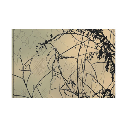 Golden Hour Shadow Play Canvas Art - Japandi Mono No Aware Art Print
