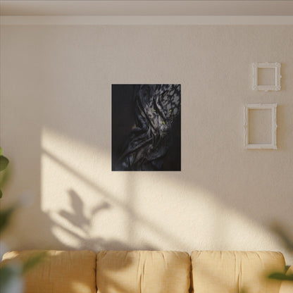 Seijaku Silk Drape Canvas Art - Dark Japandi Dark Texture