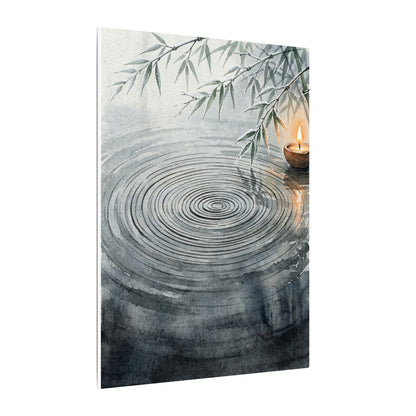 Water Ripple Sumi E Canvas Art | Calm Zen Art