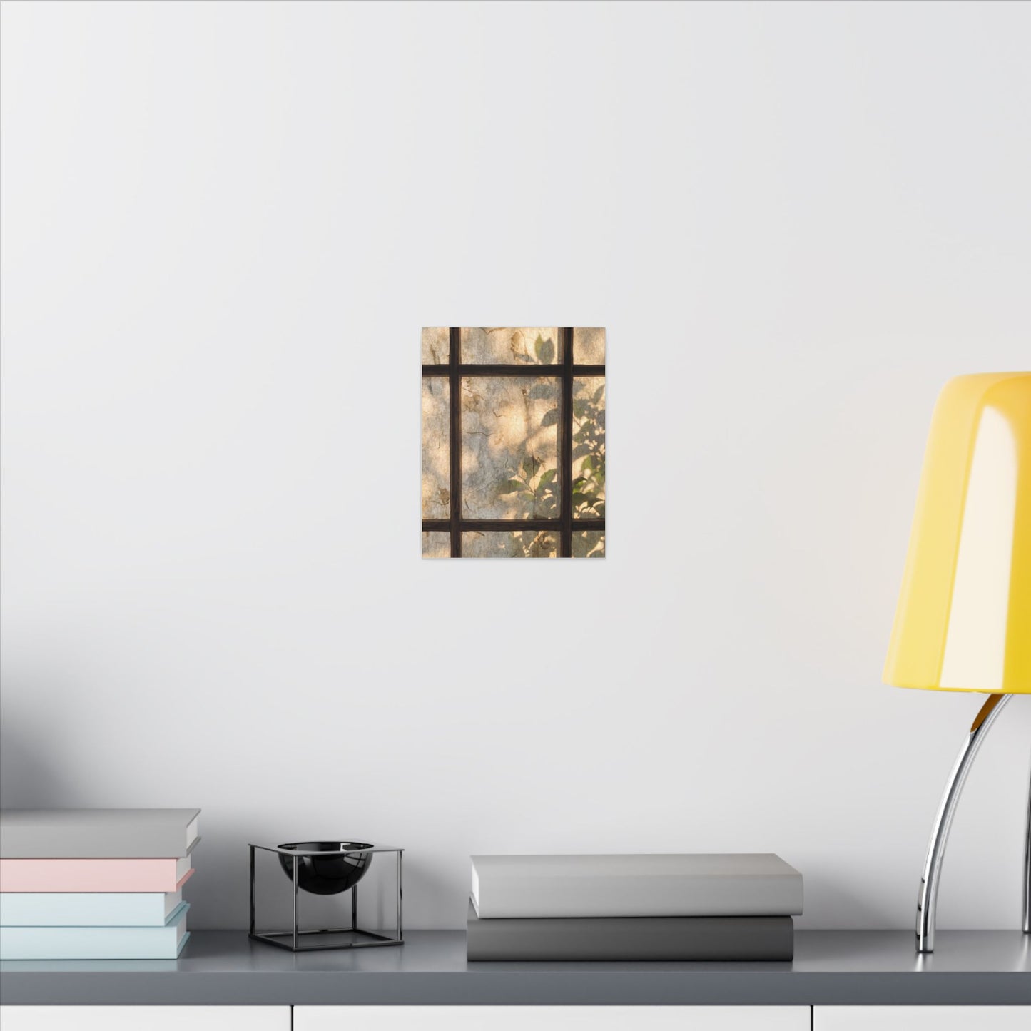 Golden Hour Shoji Screen Canvas Art - Japandi Mono No Aware