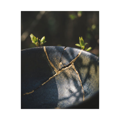 Seijaku Broken Pottery Canvas Art - Dark Japandi Shadow Zen