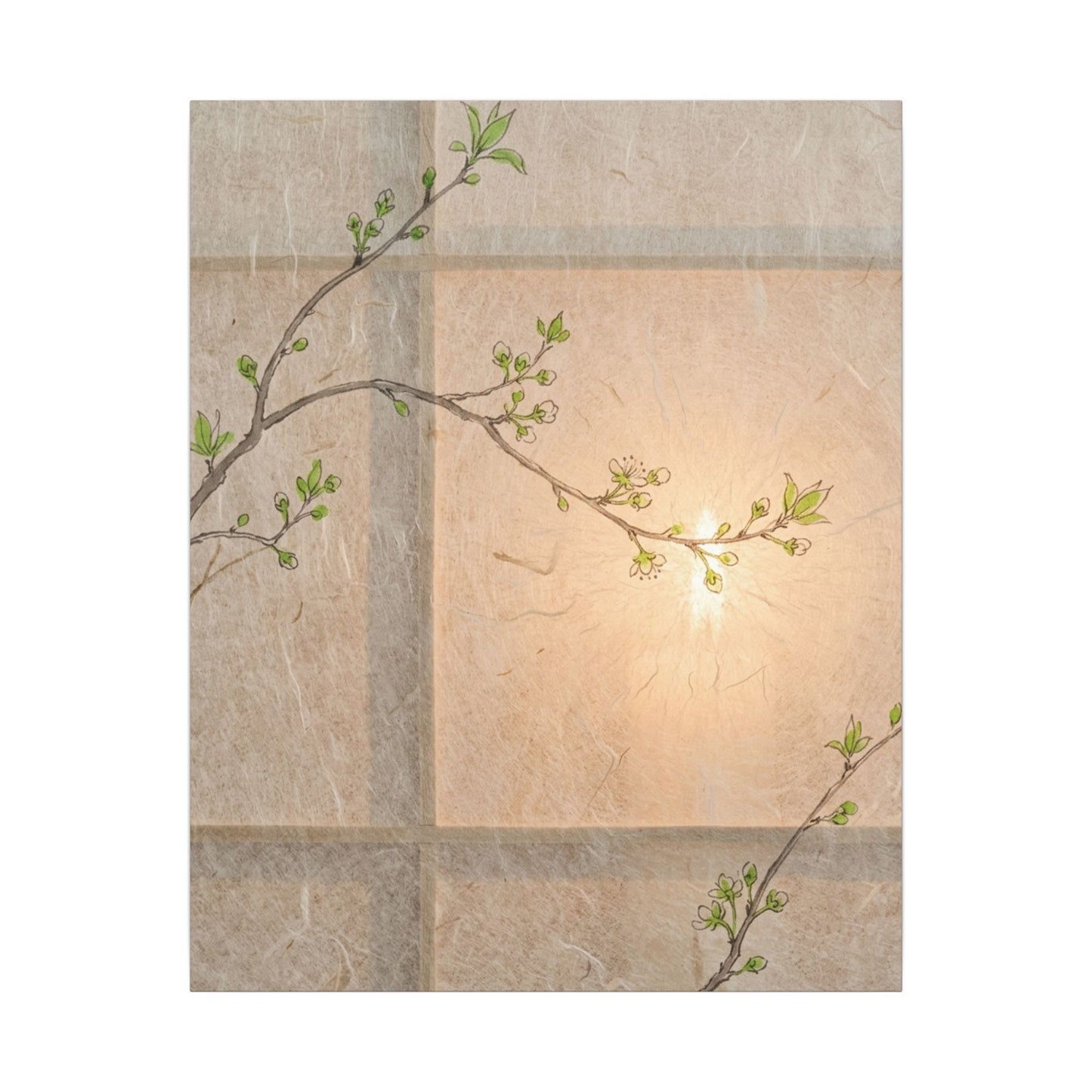 Spring Cherry Blossom Forest Whimsy Canvas Art | Rustic Decor