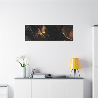 Fukinsei Broken Pottery Canvas Art - Dark Japandi Dark Texture
