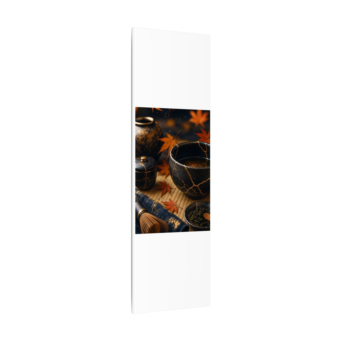Seijaku Tea Ceremony Canvas Art - Kintsugi Gold Repair