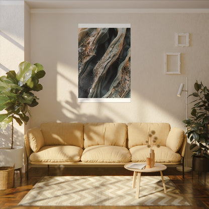 Silk Drape Winter Canvas Art | Japandi Cozy Design