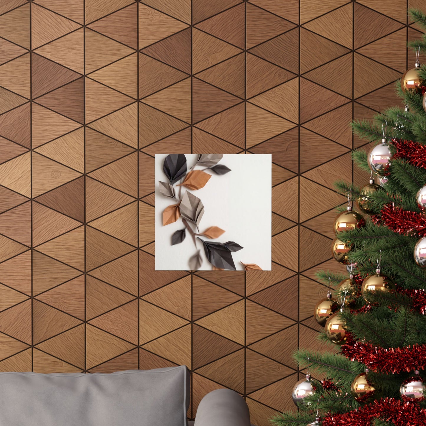 Paper Fold Wall Art Print | Autumn Japandi Minimal Line Art