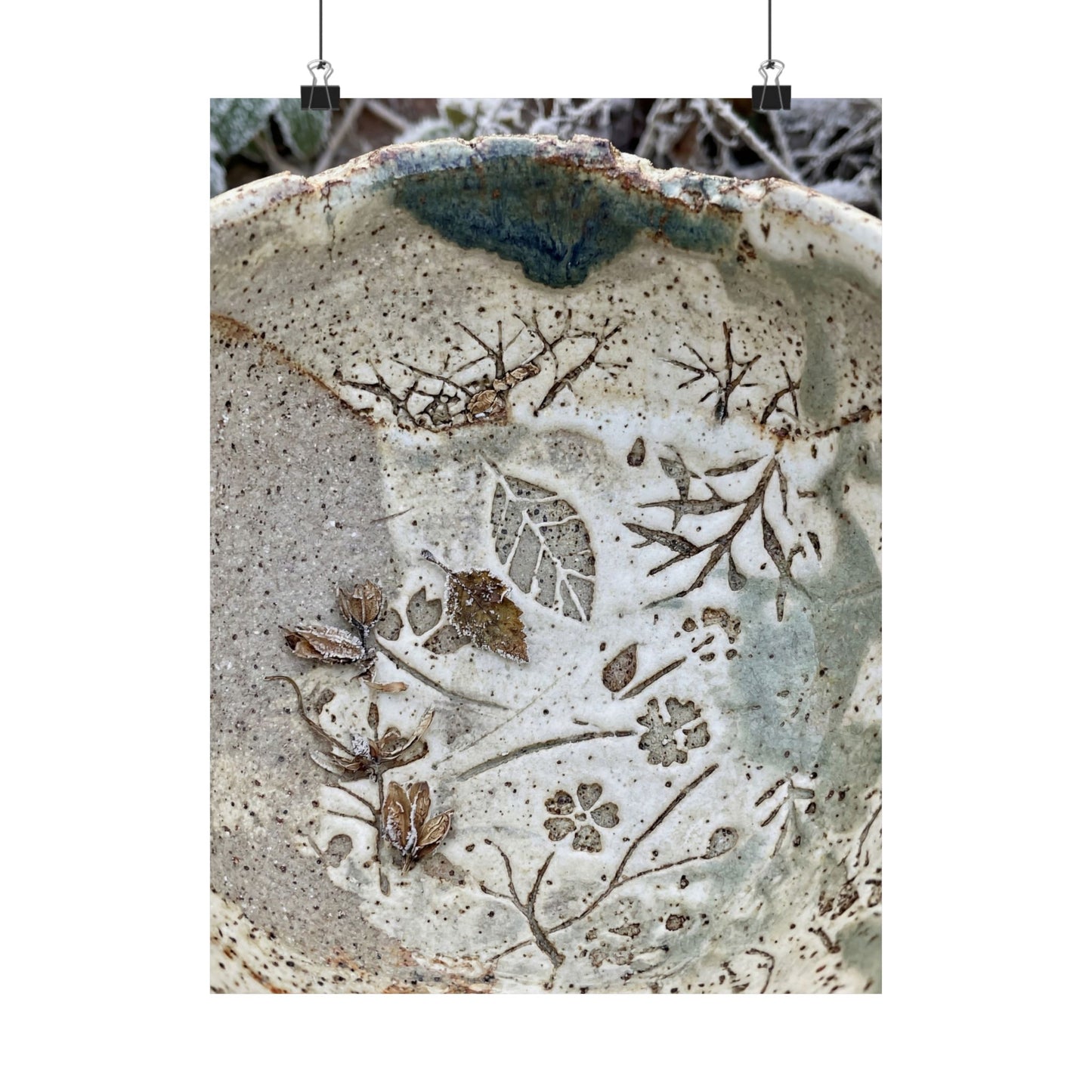 Winter Ceramic Bowl Japanese Pattern Wall Art Print | Earthy Decor Art Print