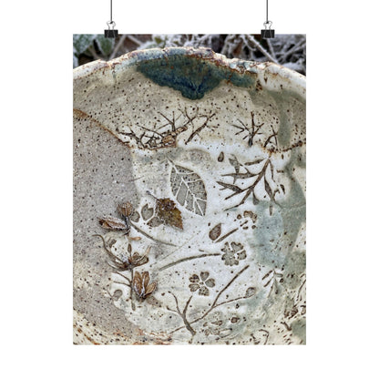 Winter Ceramic Bowl Japanese Pattern Wall Art Print | Earthy Decor Art Print