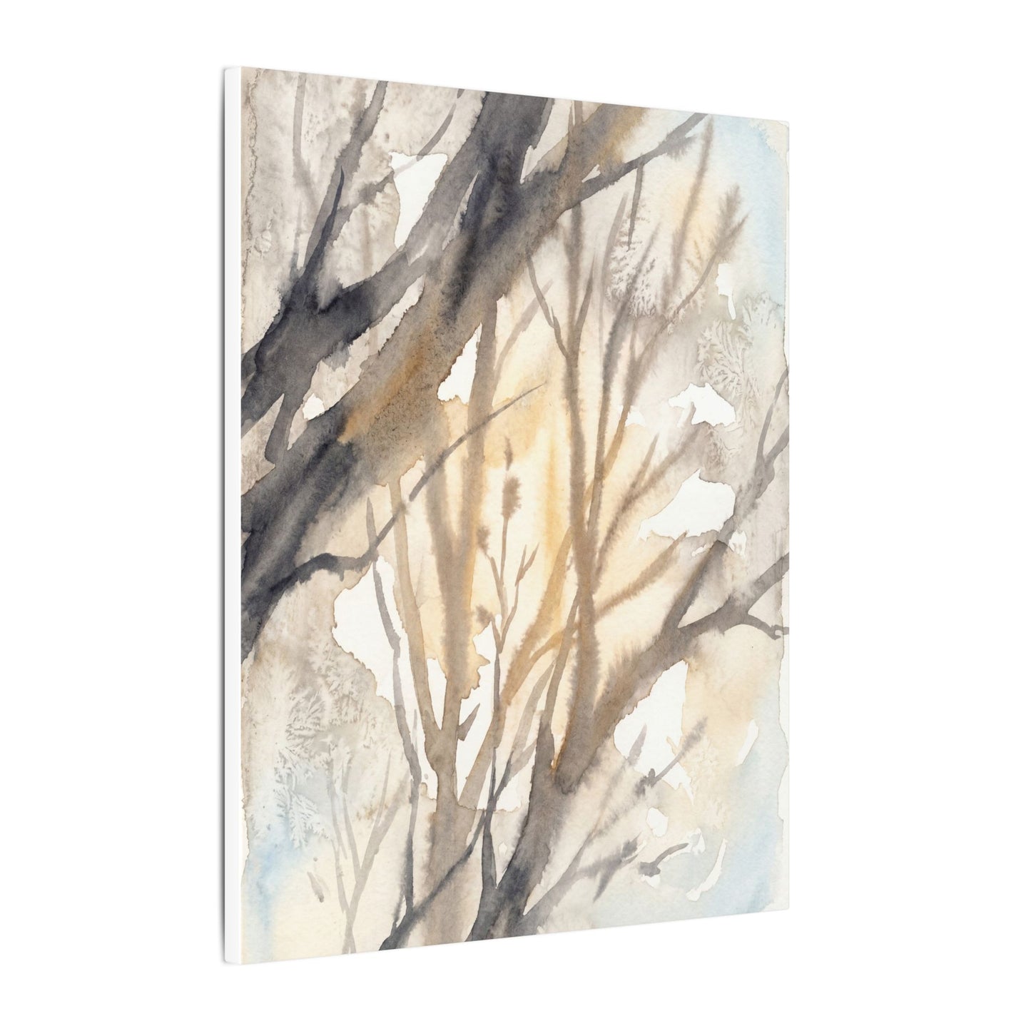 Ma Shadow Play Canvas Art - Japandi Watercolor