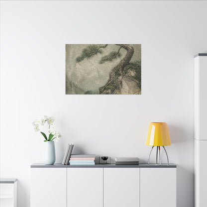 Fukinsei Pine Tree Canvas Art - Japandi Texture