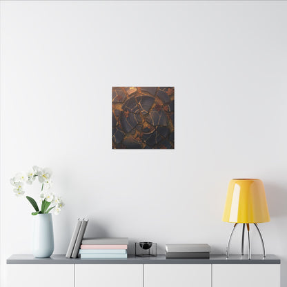 Autumn Cracked Earth Gold Repair Canvas Art | Philosophical Decor