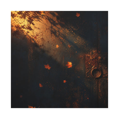 Dark Japandi Rust Patina in Golden Hour | Shadow Zen Canvas Art